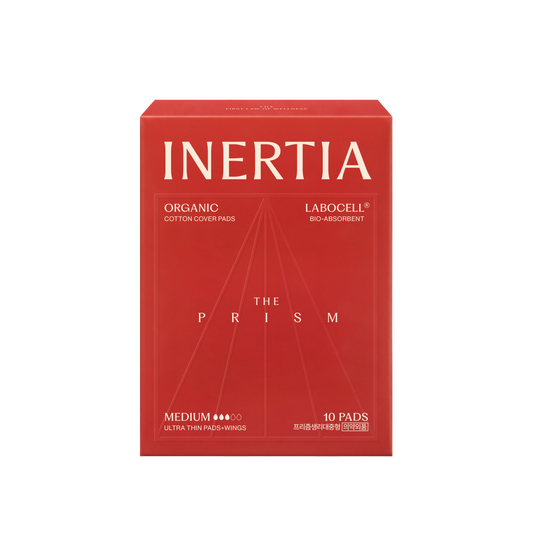 Truly Organic INERTIA Pads - With Wings/Regular Flow (10 Count) /The Best Absorbency, SAP FREE
