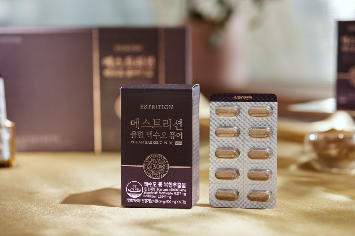 Estrition Baeksuo Pure: Improvement of Menopausal Symptoms / (60 Pills) Korea YUHAN CARE