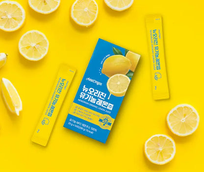 100% Organic  Spanish Lemon Juice/ 14 Sticks/ certified in Europe/ Zero chemicals/NFC/no water added