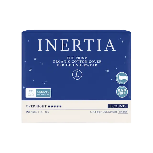 THE PRISM 一次性生理期內褲(大號，8片裝）/不含SAP/韓國製造/絕不滲漏/貼身設計/44.7公分長，360°全方位防漏保護/雙縫線/尺寸舒適，適合所有人