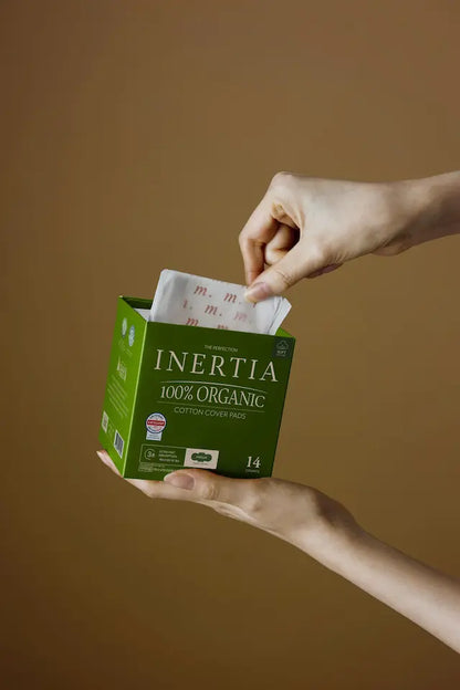 THE PERFECTION 100% 有機棉表層衛生棉/中號（常規流量，14 片裝）/不含SAP/韓國製造/FDA 認証/快速吸收/活躍而忙碌的女士/持久乾爽/五層超強吸收/敏感肌膚適用