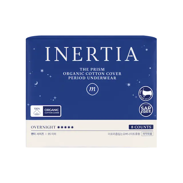 THE PRISM 一次性生理期內褲(中號，8片裝）/不含SAP/韓國製造/絕不滲漏/貼身設計/44.7公分長，360°全方位防漏保護/雙縫線/尺寸舒適適合所有人