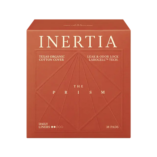 THE PRISM ORGANIC COTTON PANTYLINERS/18 PCS/ Organic cotton Top & Absorbent sheet/Microplastic Free