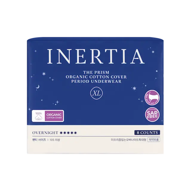 THE PRISM 一次性生理期內褲(特大號，8片裝）/不含SAP/韓國製造/絕不滲漏/貼身設計/44.7公分長，360°全方位防漏保護/雙縫線/尺寸舒適，適合所有人
